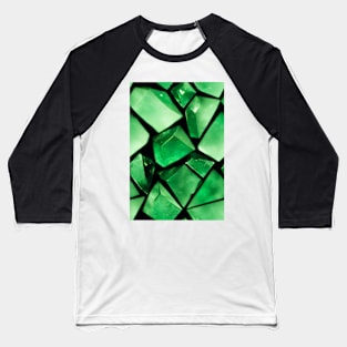 Jewel Pattern - Green Emerald, for a bit of luxury in your life! #4 Baseball T-Shirt